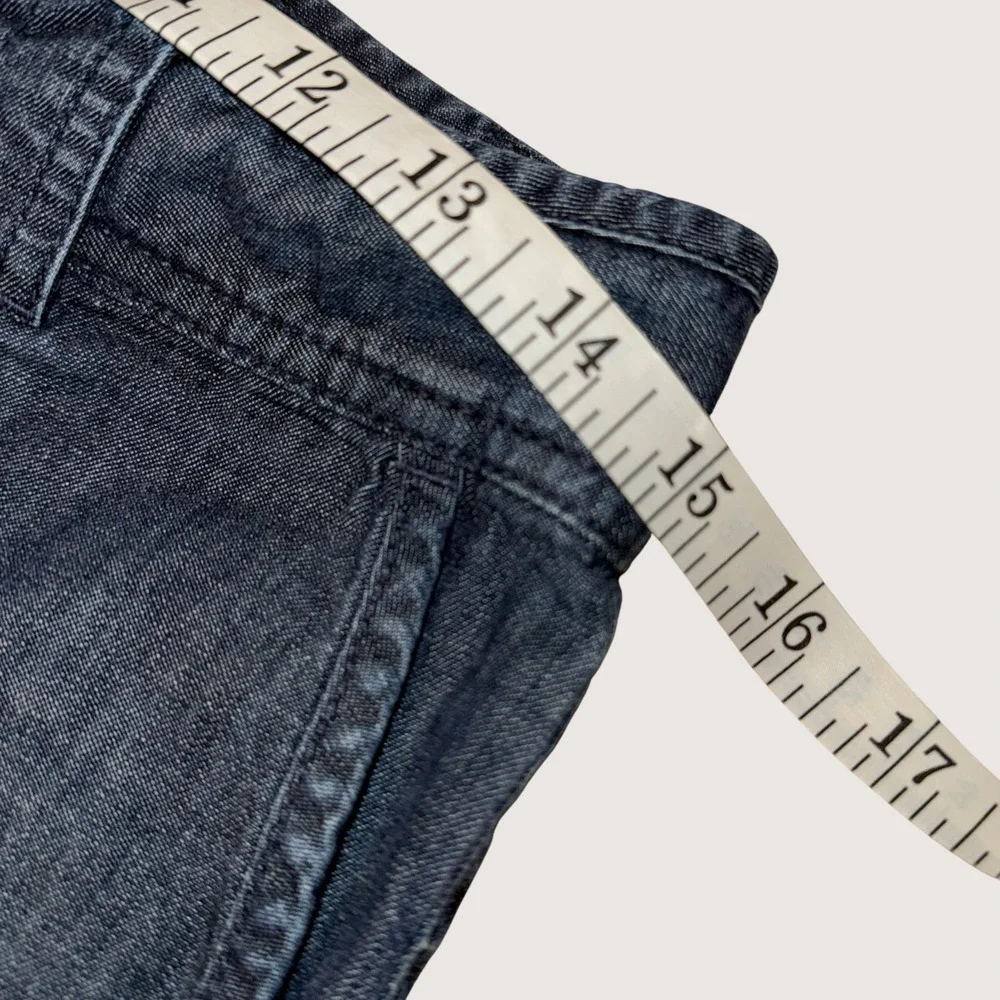 Tommy Hilfiger Y2K Grunge Utility Denim Gorpcore Cargo Bermuda Shorts 2‎ Preppy